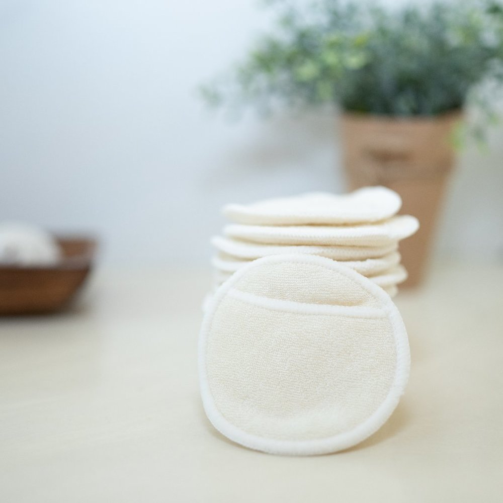 7 Reusable Bamboo Cotton Rounds - Skincare, Zero Waste Beauty